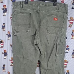 Dickies workwear light green wash fade carpenter casual canvas work pants 42/32